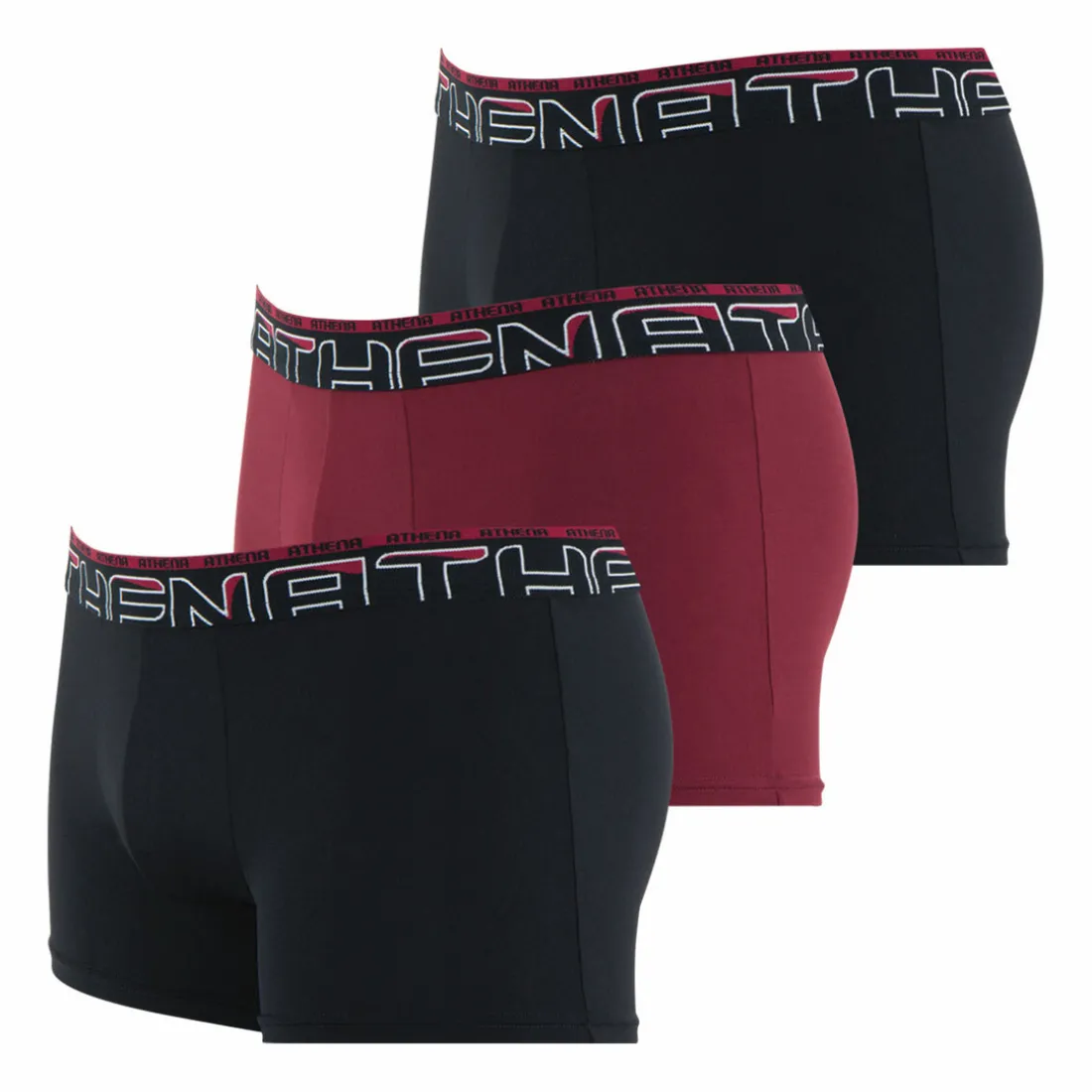 Lot de 3 boxers homme Seconde Peau Rouge