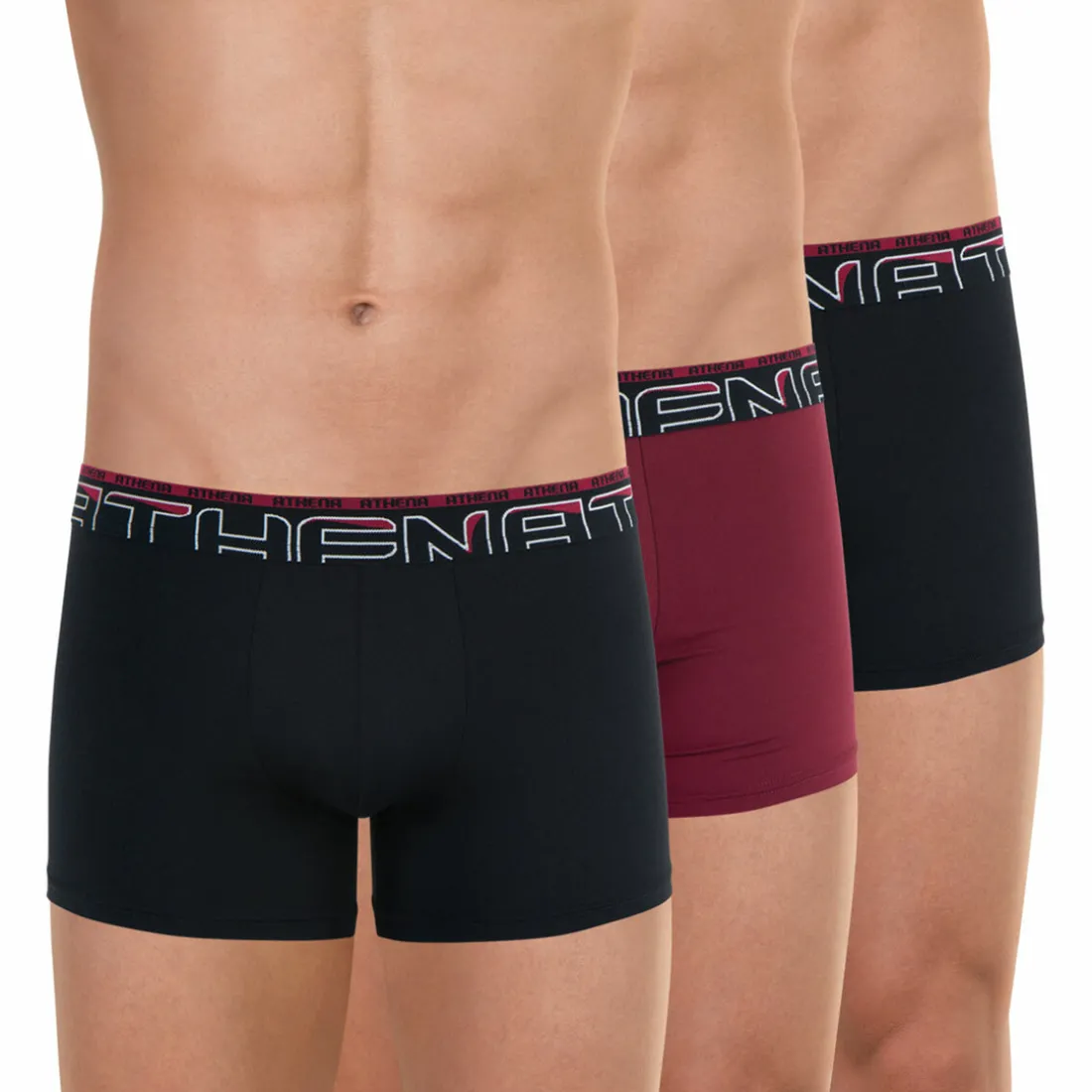 Lot de 3 boxers homme Seconde Peau Rouge