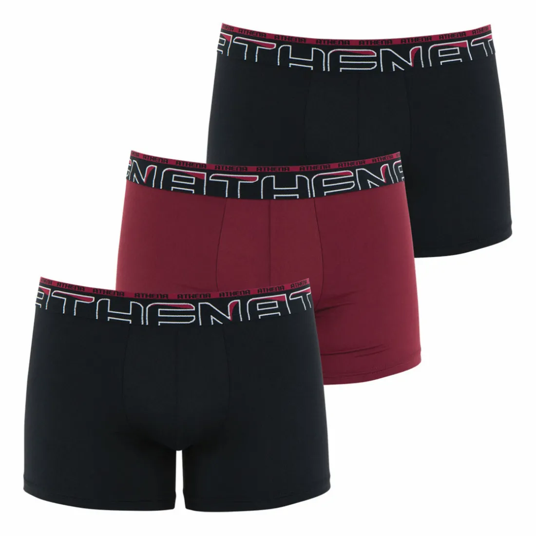 Lot de 3 boxers homme Seconde Peau Rouge