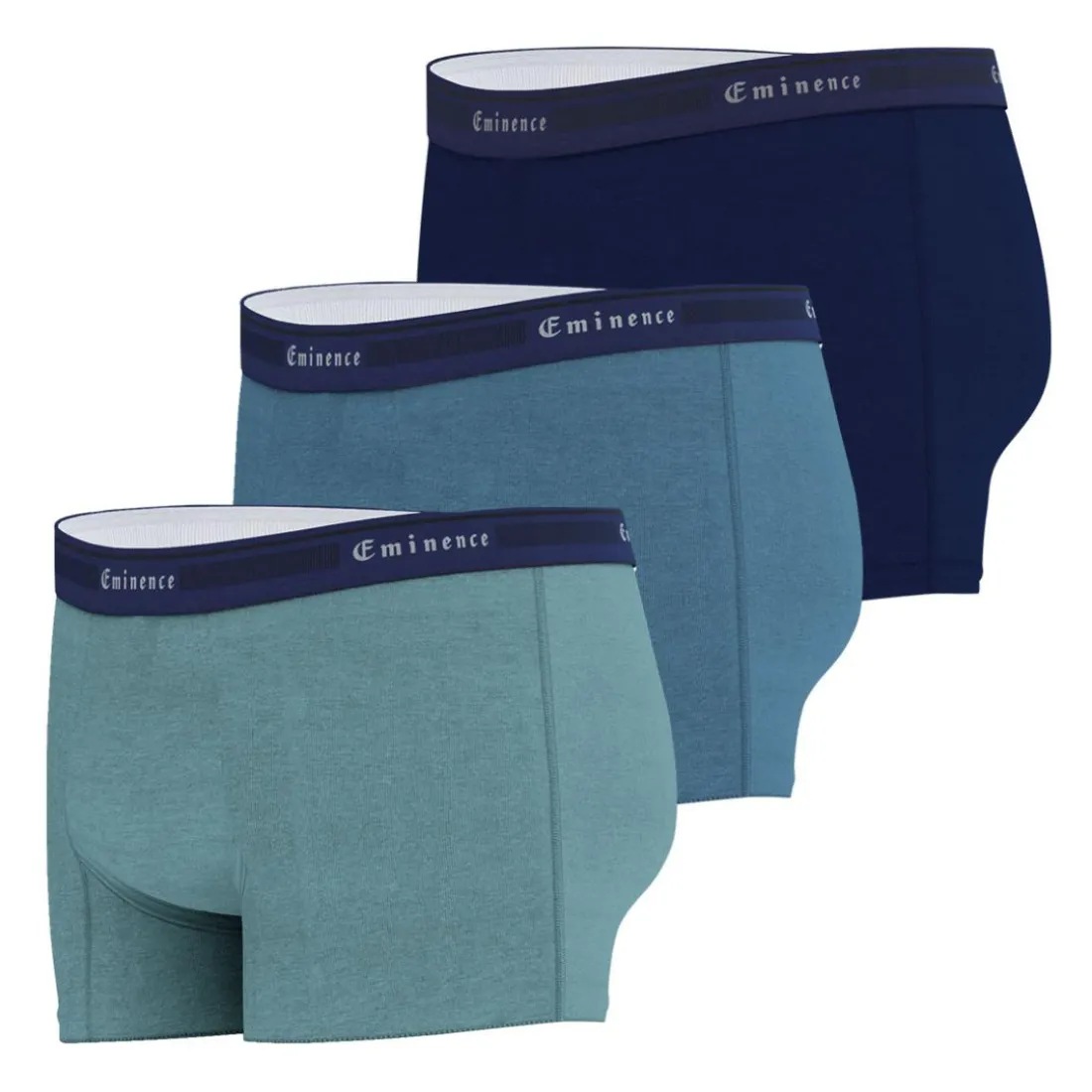Lot de 3 boxers homme Tailor Eminence bleu en coton