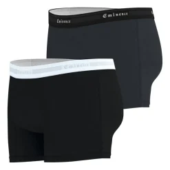 Lot de 2 boxers homme Tailor Eminence noir en coton