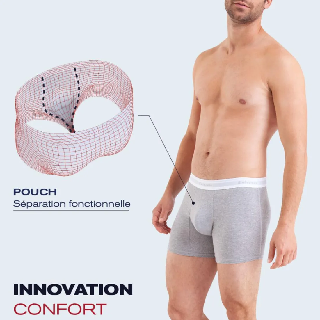 Lot de 2 boxers homme Tailor Eminence noir en coton
