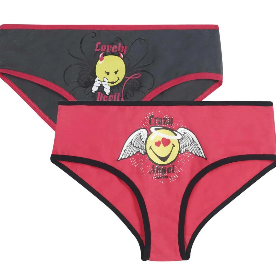 Lot de 2 boxers imprimés Dark Angel by Smiley POMM'POIRE noir en coton