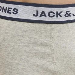 Lot de 3 Boxers Long Gris/Noir en Coton - Amil