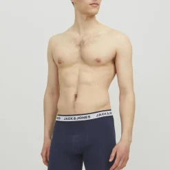 Lot de 3 Boxers Long Gris/Noir en Coton - Amil