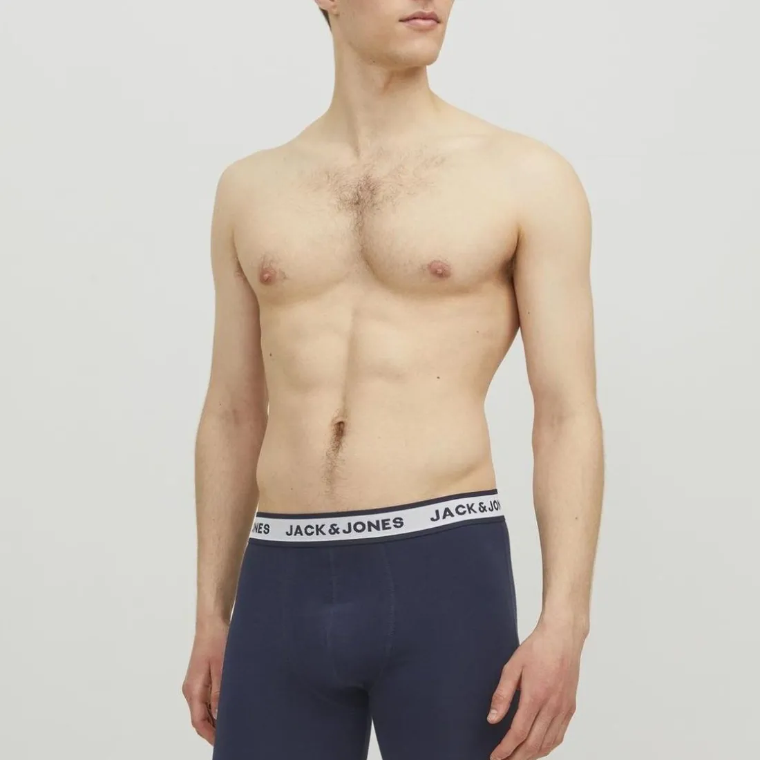 Lot de 3 Boxers Long Gris/Noir en Coton - Amil