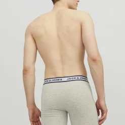 Lot de 3 Boxers Long Gris/Noir en Coton - Amil