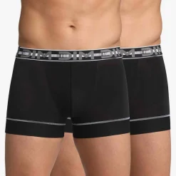 Lot de 2 Boxers Noir - 3D FLEX STAY AND FIT X2 Dim Homme en coton