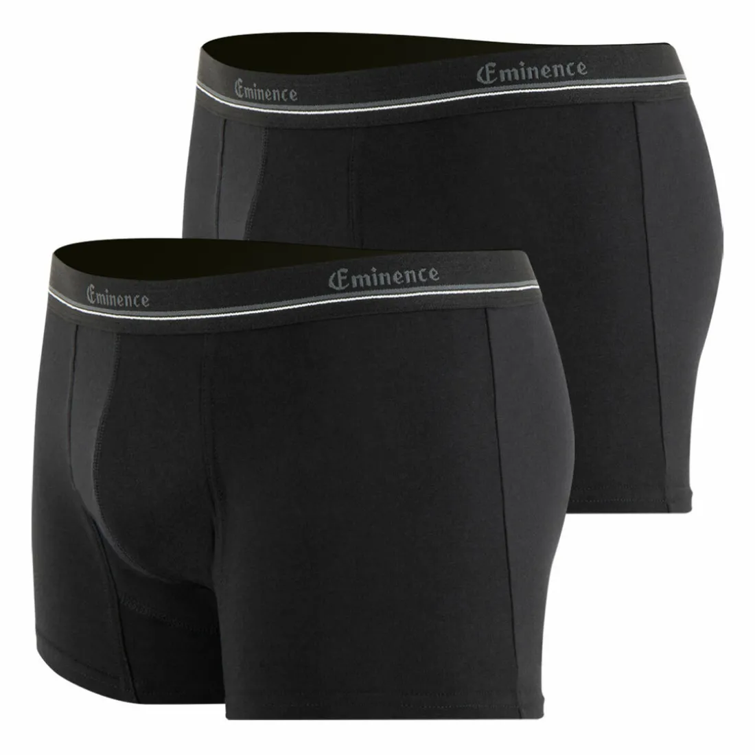 Lot de 2 boxers pour fuites urinaires Homme Sérénité Heritage noir en coton