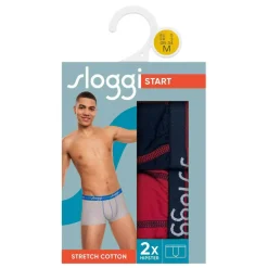 Lot de 2 Boxers rouge et noir courts Homme Multicolore