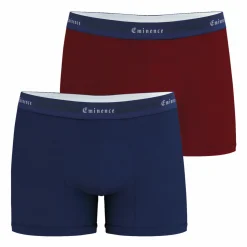 Lot de 2 boxers Tailor rouge en coton pour homme