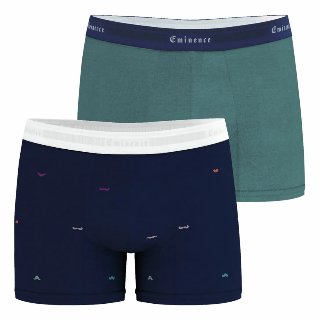 Lot de 2 boxers Tailor vert en coton pour homme