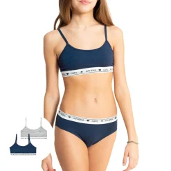Lot de 2 brassières fille Coton Ultra Doux Athena Fille bleu
