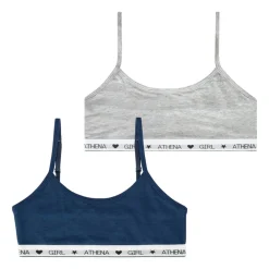 Lot de 2 brassières fille Coton Ultra Doux Athena Fille bleu