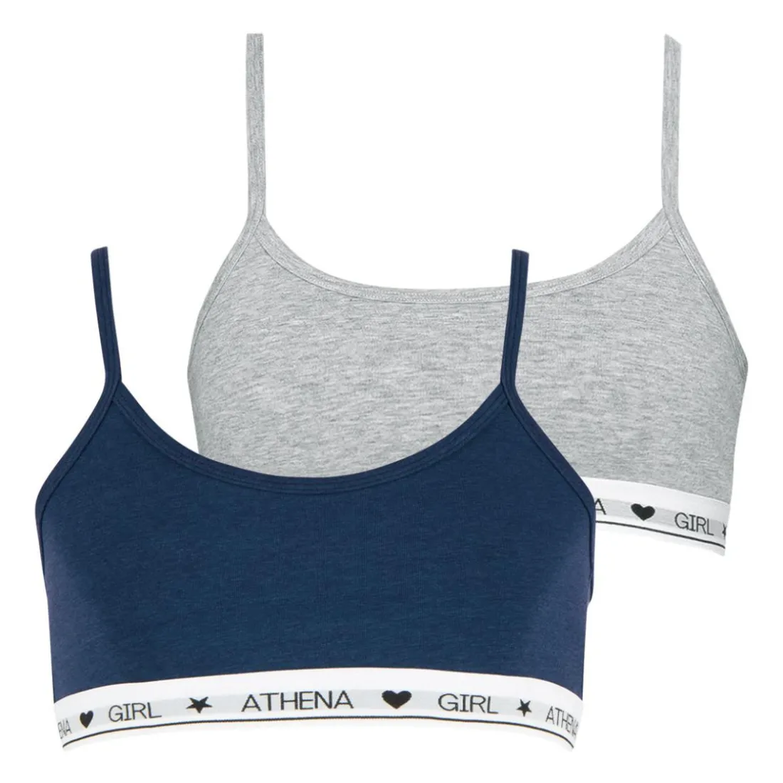 Lot de 2 brassières fille Coton Ultra Doux Athena Fille bleu