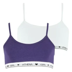 Lot de 2 brassières fille Coton Ultra Doux Athena Fille violet