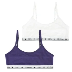 Lot de 2 brassières fille Coton Ultra Doux Athena Fille violet