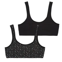 Lot de 2 brassières fille Ecopack Mode Girl by Noir en coton