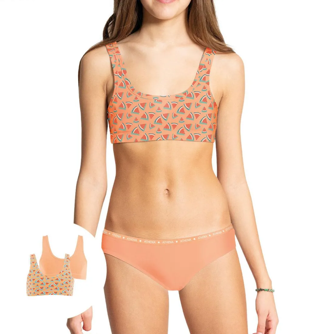 Lot de 2 brassières fille Ecopack Girl Mode rose