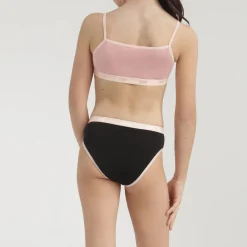 Lot de 3 culottes - Noir / Blanc / Pêche Dim en coton