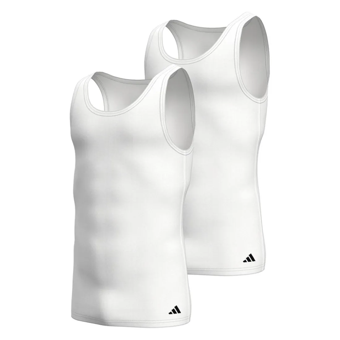 Lot de 2 débardeurs homme Active Flex Cotton Adidasport blanc en coton