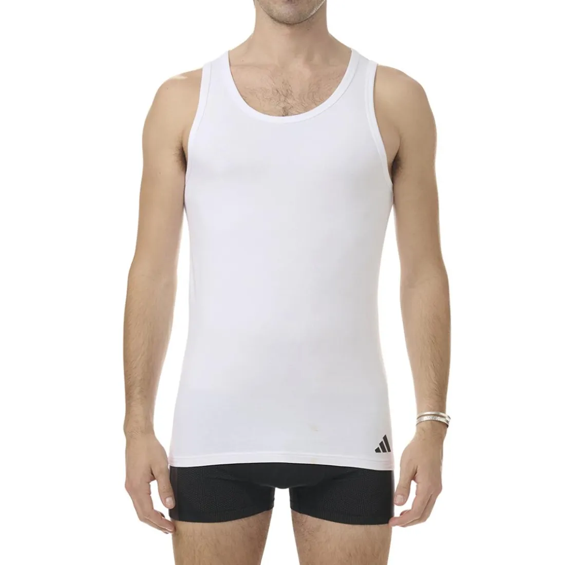 Lot de 2 débardeurs homme Active Flex Cotton Adidasport blanc en coton
