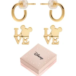 Lot de 2 paires de boucles d'oreilles Disney - Mickey
