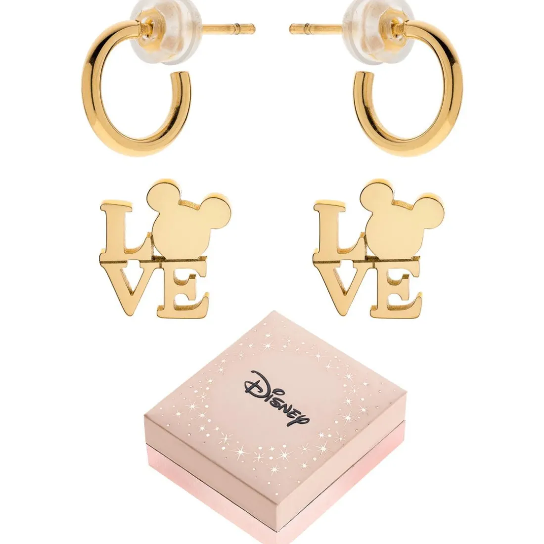 Lot de 2 paires de boucles d'oreilles Disney - Mickey