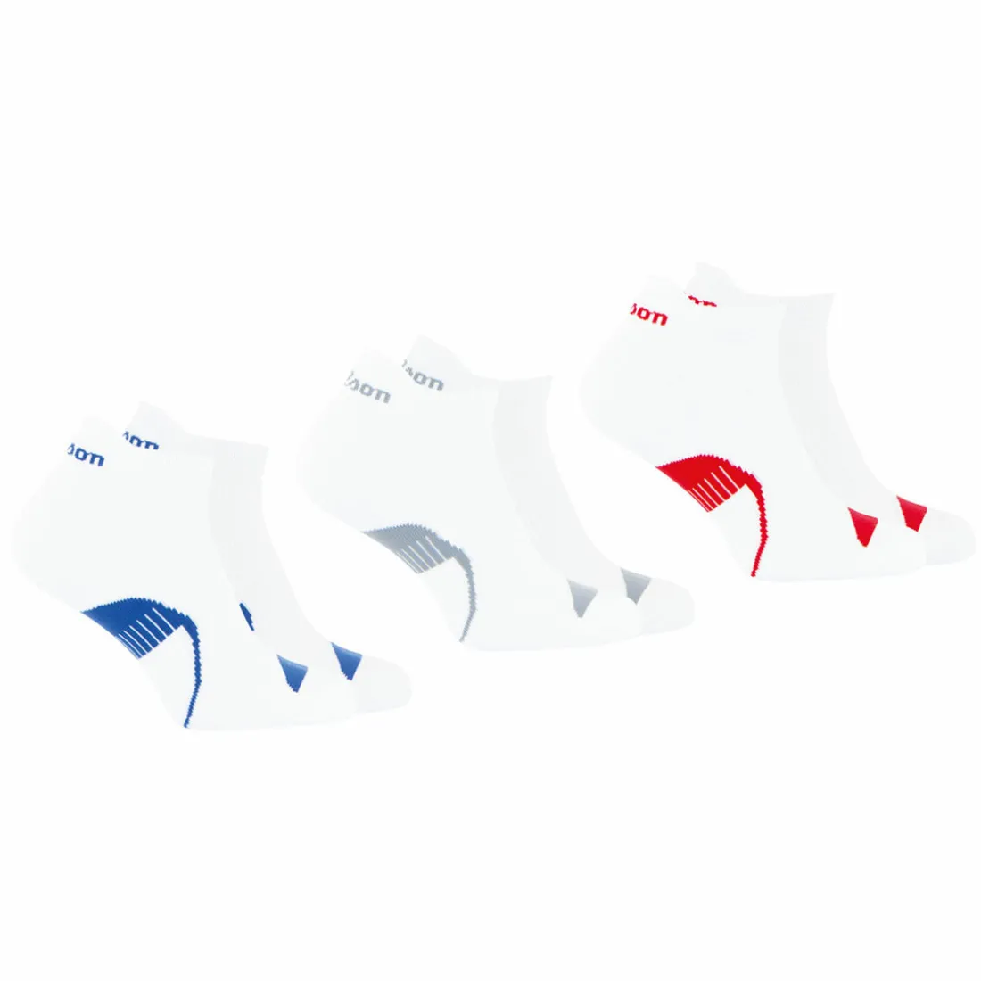 Lot de 3 paires de chaussettes basses homme Lifestyle Wilson Blanc en coton