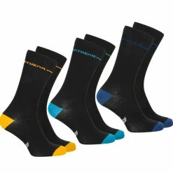 Lot de 3 paires de chaussettes mi-hautes homme Easy Color noir en coton