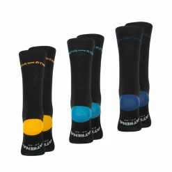 Lot de 3 paires de chaussettes mi-hautes homme Easy Color noir en coton