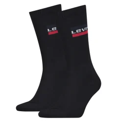 Lot de 2 paires de chaussettes unisexe - Noir en coton