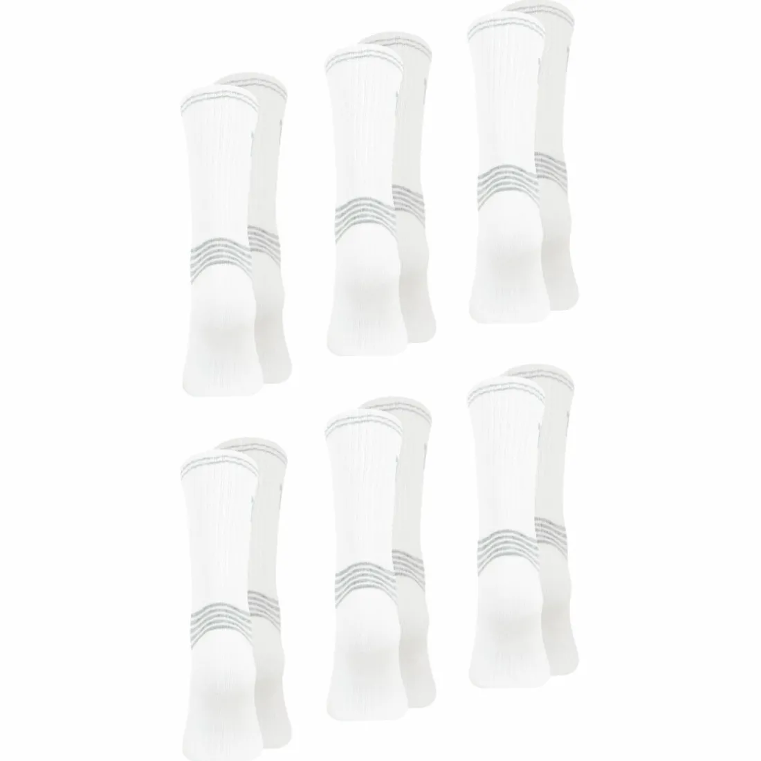 Lot de 6 paires de chaussettes mi-hautes homme Essentiel Wilson blanc en coton