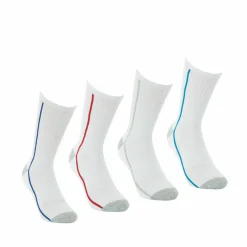 Lot de 4 paires de chaussettes de sport hautes - Blanc en coton
