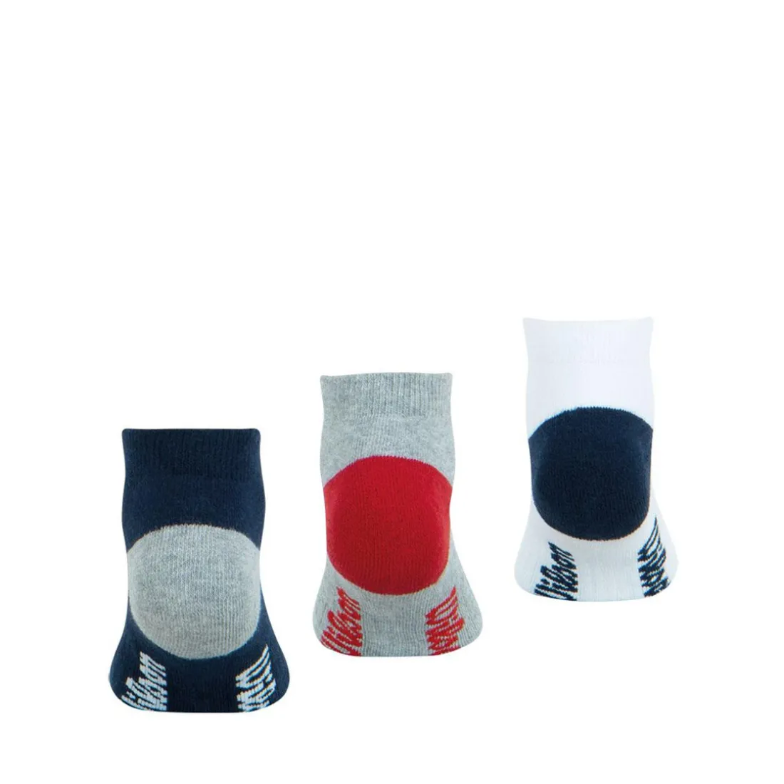 Lot de 3 paires de chaussettes basses garçon Essentiel Wilson bleu en coton
