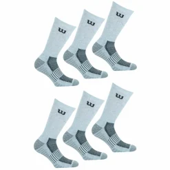 Lot de 6 paires de chaussettes mi-hautes homme Access Wilson Gris