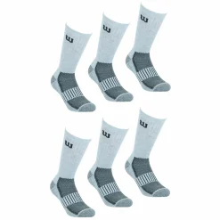 Lot de 6 paires de chaussettes mi-hautes homme Access Wilson Gris