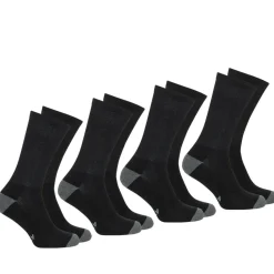 Lot de 4 paires de chaussettes mi-hautes homme Ecopack Sport Athena noir en coton