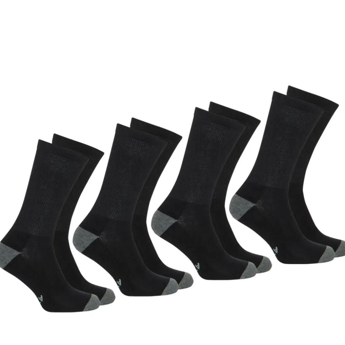 Lot de 4 paires de chaussettes mi-hautes homme Ecopack Sport Athena noir en coton