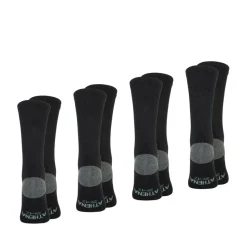 Lot de 4 paires de chaussettes mi-hautes homme Ecopack Sport Athena noir en coton