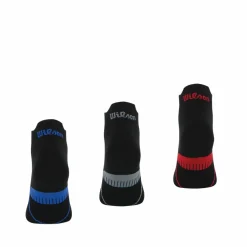 Lot de 3 paires de chaussettes basses homme Lifestyle Wilson Noir en coton