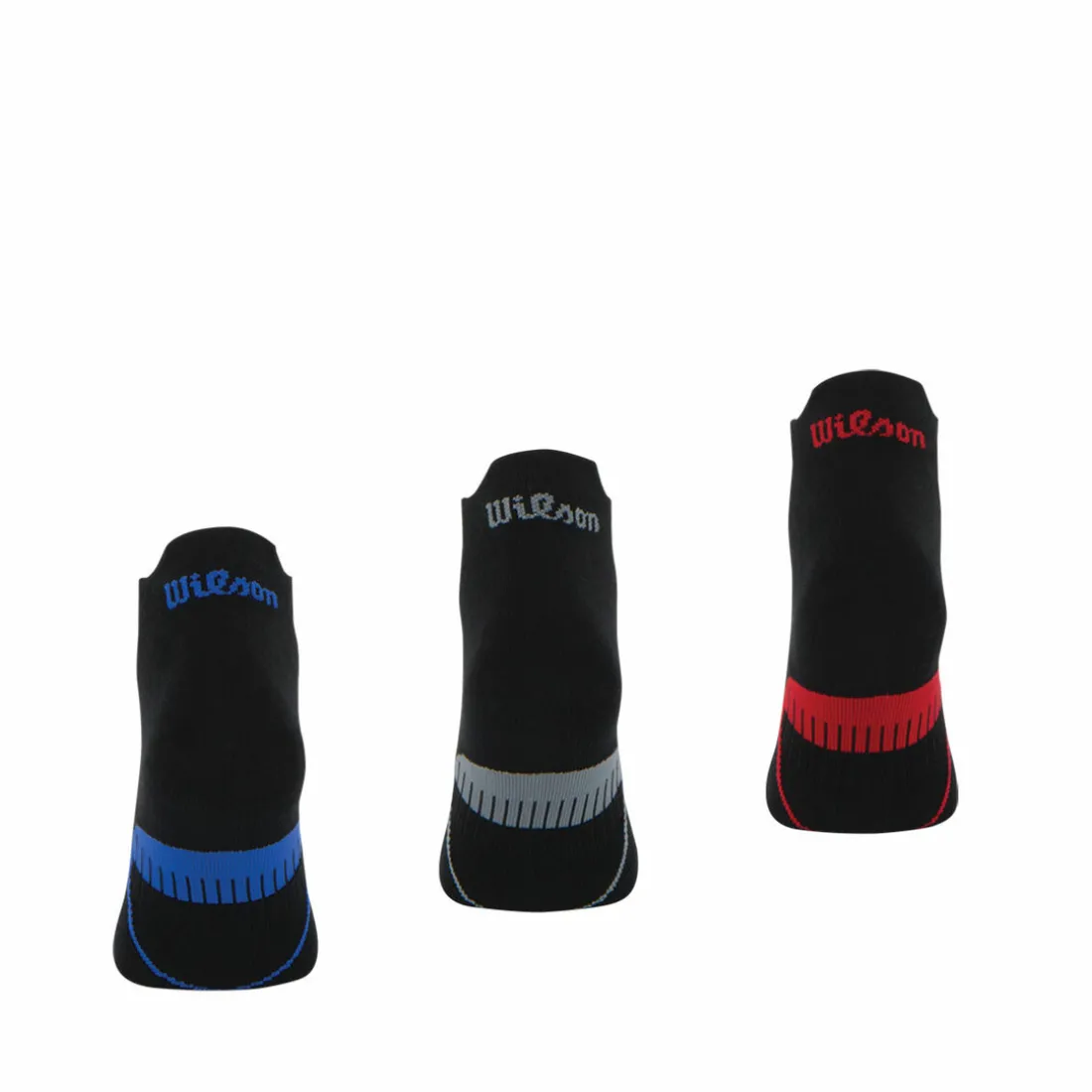 Lot de 3 paires de chaussettes basses homme Lifestyle Wilson Noir en coton