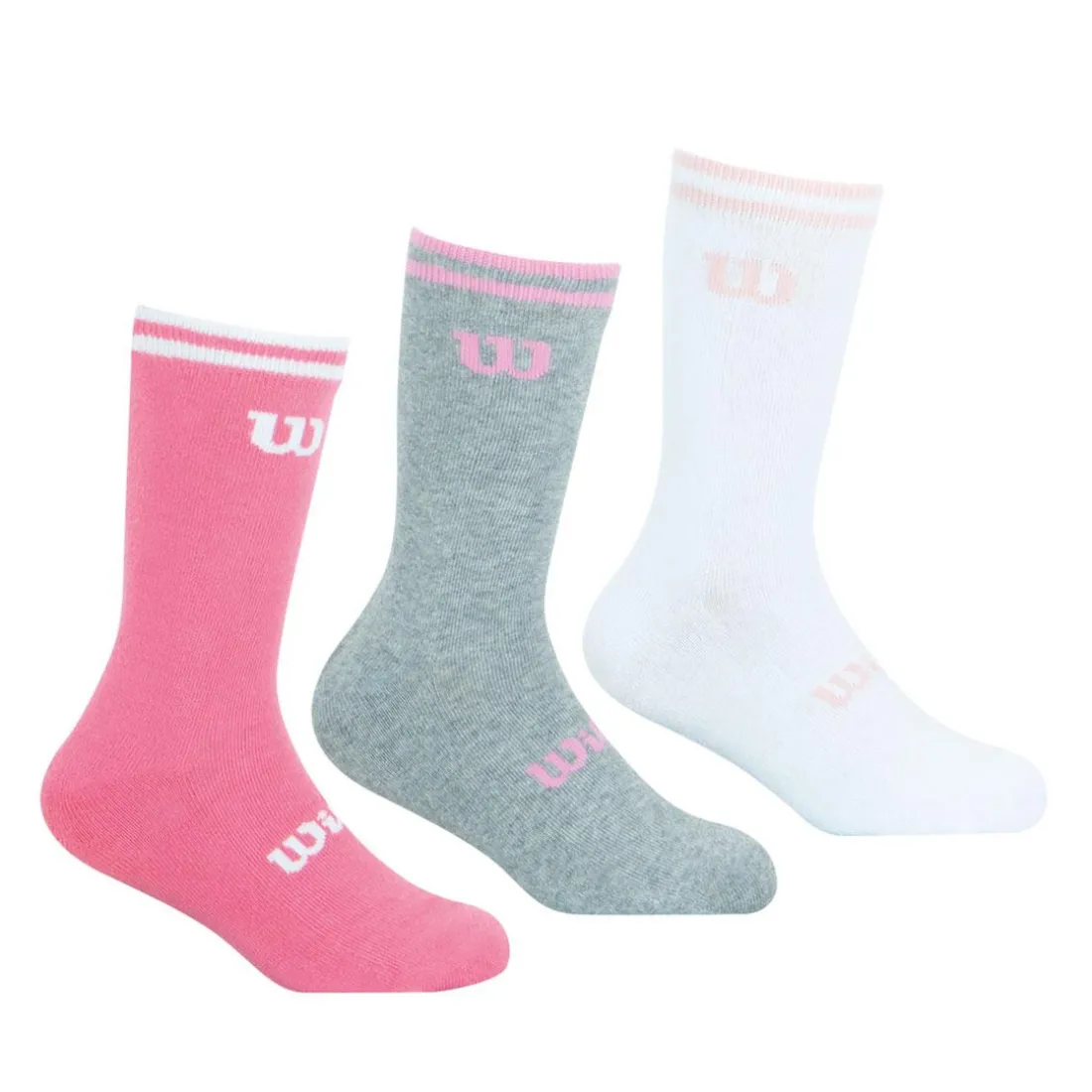 Lot de 3 paires de chaussettes mi-hautes fille Essentiel Wilson rose en coton
