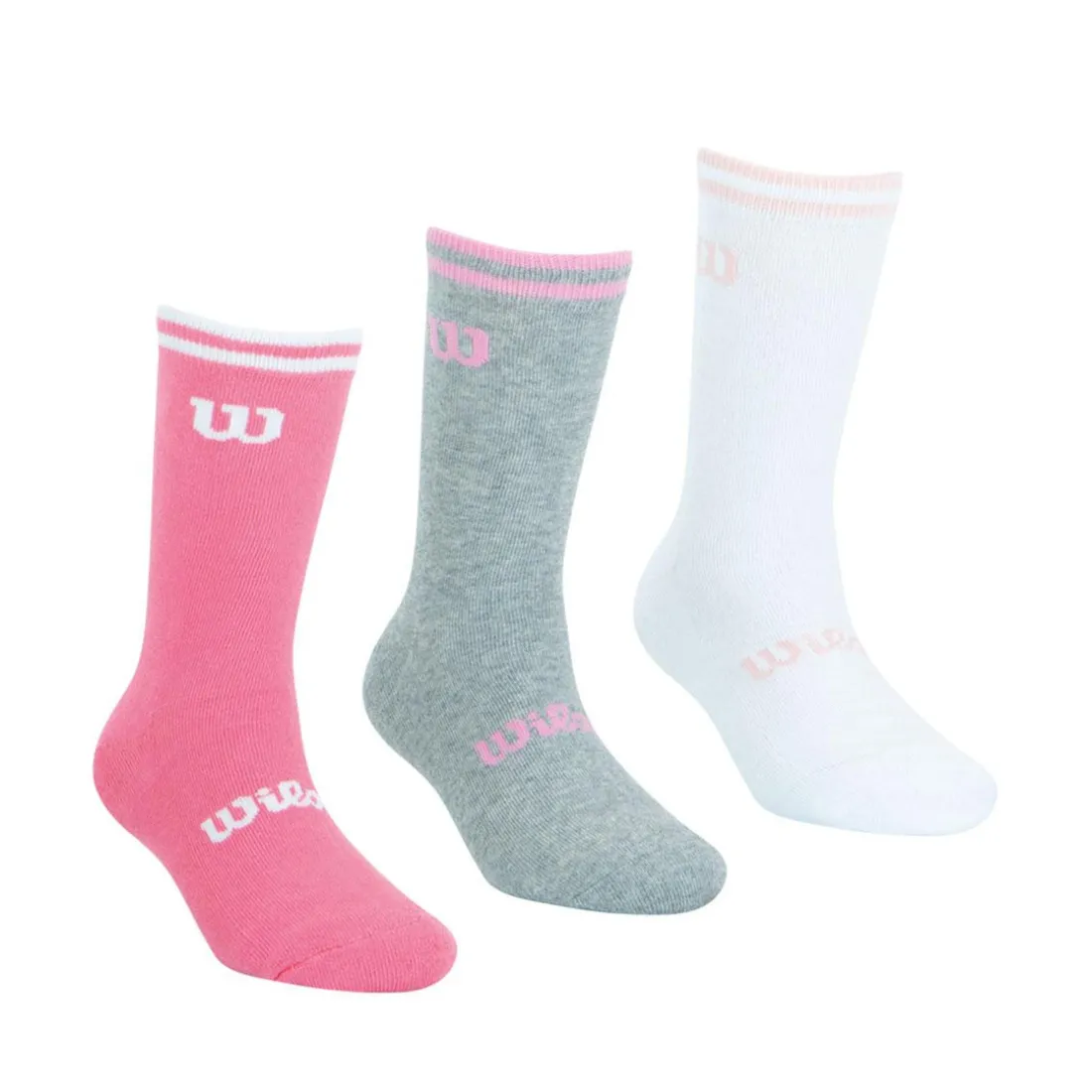 Lot de 3 paires de chaussettes mi-hautes fille Essentiel Wilson rose en coton