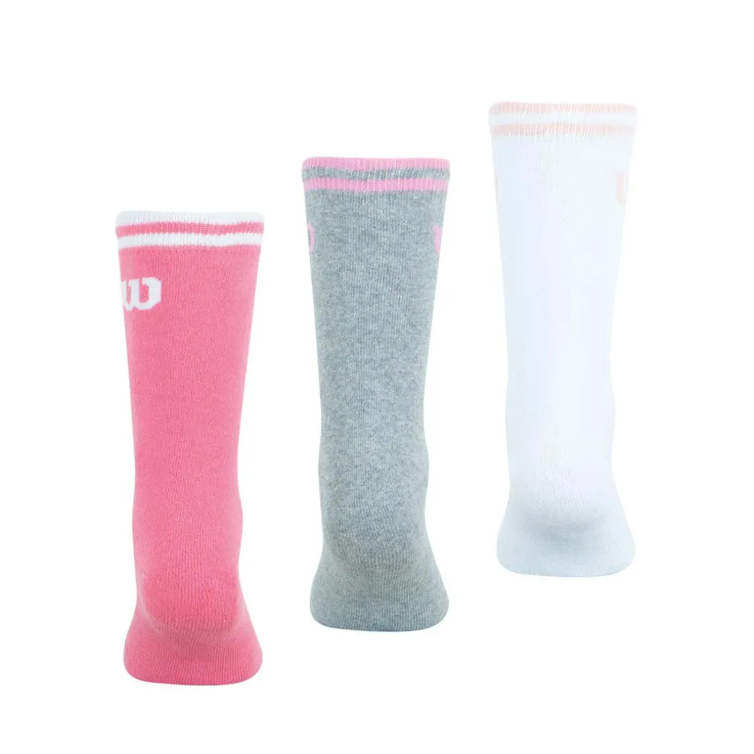 Lot de 3 paires de chaussettes mi-hautes fille Essentiel Wilson rose en coton