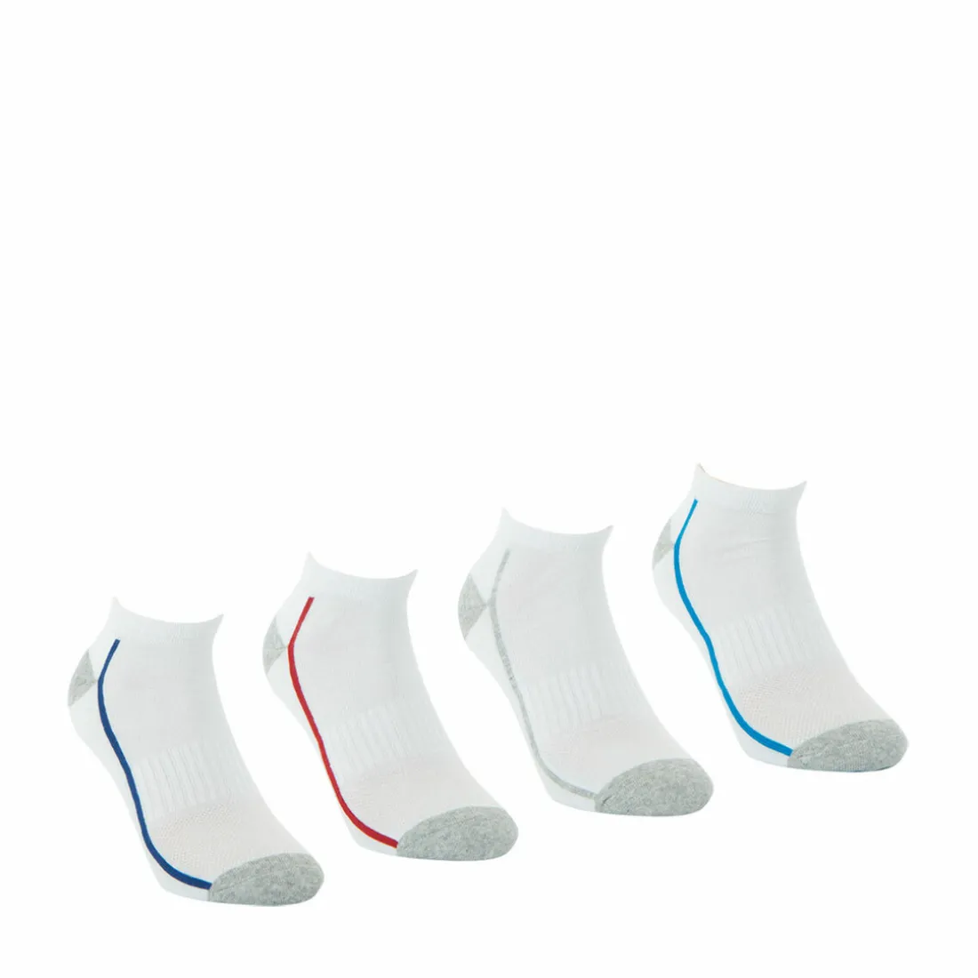 Lot de 4 paires de chaussettes de sport courtes - Blanc en coton
