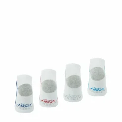 Lot de 4 paires de chaussettes de sport courtes - Blanc en coton