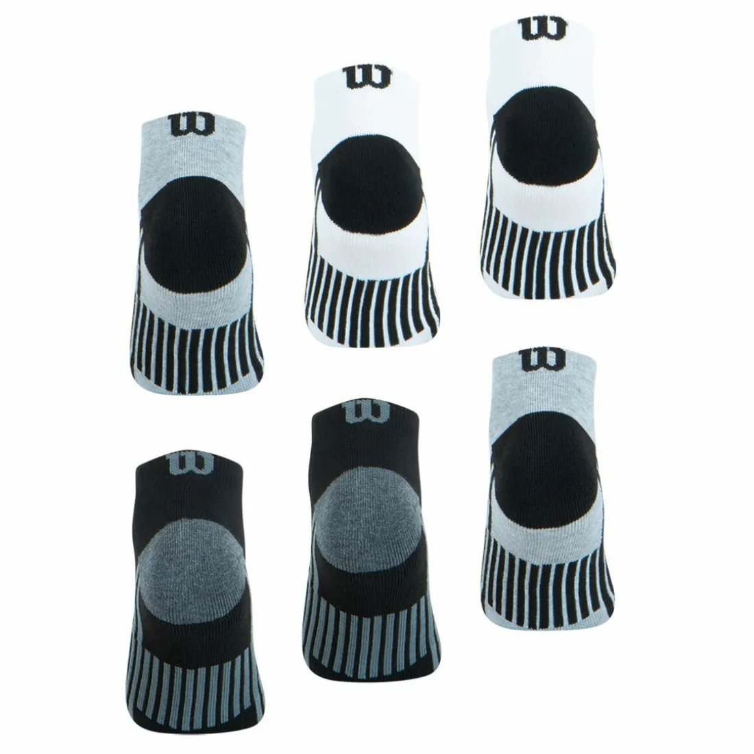 Lot de 6 paires de chaussettes basses homme Lifestyle Wilson Gris