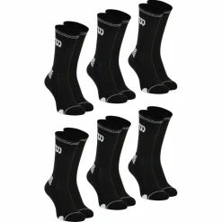 Lot de 6 paires de chaussettes mi-hautes homme Essentiel Wilson noir en coton