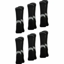 Lot de 6 paires de chaussettes mi-hautes homme Essentiel Wilson noir en coton